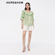 Das gleiche Verschüttungs-gedruckte Design-Chiffon-Shirt in Hongshe Einkaufszentrum 2024 New Damen Ruffle One-Shoulder Top Jiangnan Yanyu 687 XL
