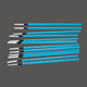 Ventille de fibra de fibra Módulo óptico de fibra Conjunto Adaptador de brida Medidor de potencia óptica OTDR Interfaz LC/MU Cleaning 1.25 mm CKCS-1T CKCS-1T