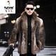 Woodpecker (TUCANO) men's fur winter medium-length imitation fox fur integrated mink coat mink fur thickened imitation mink fur three-color mink fur L Recommended 115 to 135 Jin [Jin equals 0.5 kg]