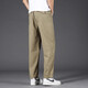 Jeep Spirit Casual Hosen für den Frühling und den Sommer für Männer neue, gerade lose große Arbeitshosen für Männer mittleren Alters mit breiten Beinen khaki xl
