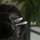 Shijun (SHIJUN) embossed peony new Chinese style hairpin one-character plain hairpin copper plated s925 silver niche hairpin Hanfu headdress in the Republic of China embossed peony silver hairpin