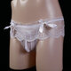 European and American men's sexy lingerie underwear, perverted sexy lace thong men's underwear, sexy transparent low-waisted seamless temptation in bed, perverted role-playing couple's intercourse stimulation, suspender style, white, oily cover, jj opening, 100-160Jin Jin equals 0.5 kg