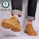 Woodpecker 2025 nuevos zapatos para hombres Martin Boots Men a los zapatos de trabajo bajo para hombres Boot Boot Boot Boots Men's sin deslizamiento de cuero para usar botas tácticas resistentes a ropa 13160 Negro 41 [tamaño medio que zapatos deportivos]