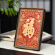 Ancient Song Space Focus Art High-end Gifts Desktop Ornaments Accompanied by Souvenirs Entrance Kangxi Fu Characters Table Moving to New Home Gift Ornaments Copper Engraving Kangxi Fu Ornaments Gift Box Black Walnut Solid Wood Picture Frame Copper Color Burning Technology + Brass Painting Core