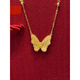 Yadige Tiaotai Butterfly Necklace Flower Moon Festival 18K Gold New Clavicle Chain Gold Pure Gold Bow Women's Trendy Tune Too