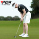 PGM Golf Clothing Manga corta para hombres Camiseta de verano Polos estiramiento Polo de color Bundillo Collar de costura para hombres YF684-Black [Top] XL