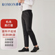 ROMON business casual straight trousers men's anti-wrinkle-free stretch formal men's trousers XK826 black 30