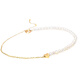 Mi Ling Korean 14K gold bracelet women's simple new fashion fashion simple cross love pearl bracelet women's cross