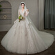 Red Makeup Wedding Bride 2025 NUEVO YARN PRINCIPAL FRANDE INDUSTRIA PESADA LACE LUXURY LUXURY Palacio estilo Palacio Ceremonia Ceremonía Hilo Color de Champán Color s