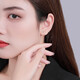 Trendy Acer Platinum Star PT950 platinum earrings for women as a birthday gift for girlfriend. One pair is about 0.7g.
