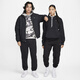 Nike (NIKE) official men's plus velvet trousers, wardrobe trousers, knitted loose casual embroidery, personalized soft DX1365 010 black/white L