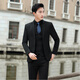 Playboy Suit Men's Jacket Top Youth Korean Slim Business Casual Formal Wedding Groomsman Small Suit Men Single Button Gray Suit + Pants + Vest + Shirt S