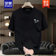 罗蒙（ROMON）重磅趣味三十鹅立短袖t恤男士青少年夏季纯棉潮流宽松圆领半袖潮 白色【前大图 K1030 三十鹅立】 M 建议100-120斤