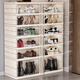 Meichuanwoman without installation integrated ant shoe cabinet simple foldable household door entrance shoe rack dustproof storage shoe box 6-layer 12 shoes [high boots can be placed on the bottom]
