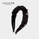 Cercoo Rose Notes black high-end wide-brimmed high-crest pleated headband headband hairpin headdress as a gift for your girlfriend