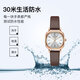 Julius watch female student 2025 new women's watch exam postgraduate entrance examination mute genuine leather waterproof quartz watch female watch 1484 rejected 'green' [silent time]