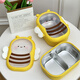 Enshousu Cute Little Bee stainless steel insulated lunch box with compartments lunch box for students, office workers and children Xiaomi*Bee stainless steel lunch box with two compartments