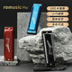 romusic10孔布鲁斯口琴C调成人儿童初学推荐演奏款口吹琴银色RA-410