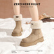 ZHR snow boots for women in winter plus velvet to keep warm and cold-proof women's boots for outer wear and versatile heightening boots JF73 Khaki 38
