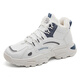 
Fanshilin shoes men's shoes 2025 new spring sports shoes men's mesh breathable casual dad shoes summer height-enhancing white shoes blue [adding velvet to keep warm] high-top/9902 41 [standard sports code]