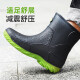 Botas de lluvia de fútbol botas de lluvia para hombres zapatos de agua para hombres tubos mediados de los zapatos impermeables para el agua de los adultos botas de agua de agua zapatillas de goma de moda botas de agua