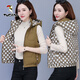 Woodpecker reversible women's down cotton vest 2024 new vest outer wear middle-aged and small autumn and winter vest for women pickle yellow XL recommended weight 115-130Jin Jin equals 0.5 kg