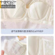 Modal full cup breathable large breasts show small women's underwear for women's soft steel ring lifting lace sexy thin bra milky white 75A 34