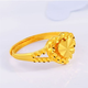 2023 new Hong Kong duty-free ring golden love gold-plated jewelry fashionable heart-shaped adjustable sand gold gift