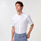 HazZYS Men's Clothing 2025 Summer New Casual Puppy Logo Oxford Spun Loose Short Sleeve Shirt Men's ATCZK1CBX99 White WT L (175/96A 48)