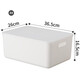 Yushe plastic sundry storage box with lid large storage box household plastic clothing storage box snack book storage box N5 size with lid (36.5*26*24cm)