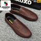 Western Region Camel (Vancamel) Sommer Neue Männer Beanie Schuhe 2025 Fahren lässige Lederschuhe weicher Einzelkick Herren Trendy Street Shooting Internet Promi Schuhe D838 Black 39