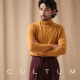 CULTUM【多色可选】秋冬厚款山羊绒混纺高领毛衣男长袖套头打底针织衫 米白 M