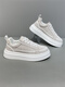 
OLJ genuine leather men's shoes 2025 summer new men's casual shoes low top breathable board shoes thick sole light and comfortable sports shoes white DNH882-112 38