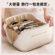Wilkie Cosmetic Bag Portable Toiletries Bag Large Capacity Travel Skin Care Products Women’s Business Travel Good-looking Bag Storage Bag Women’s Pillow Cosmetic Bag - Milk Apricot White