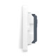 ABB switch socket panel 86 type with fluorescent three-open single control switch Yuanzhi series white AO103