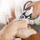 Ciseaux de ménage en acier inoxydable importés d'Allemagne, ciseaux de cuisine multifonctionnels, ciseaux à os de poulet puissants, ciseaux pour compléments alimentaires, barbecue Z, confortables et non serrés, super tranchants et peuvent couper les os, ciseaux de cuisine multifonctionnels 1 paquet, super tranchants