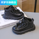 Rui Menghua Botas Martin para niños Autumn and Winter Cotton Shoes Boots Boots Boots de moda de las niñas de moda zapatos de algodón de algodón de estilo británico de moda [Botas individuales de primavera y otoño] Tamaño 22 [Longitud del zapato 14 cm]