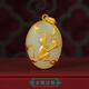 Haikai Gold Necklace Women's Gold Inlaid Jade Pendant Year of the Dragon Necklace Hetian Jade Valentine's Day Birthday Gift for Wife Twelve Zodiac Signs 999 Gold Inlaid Jade Necklace/Snake