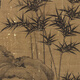 Yuan Gu'an bamboo stone picture ink bamboo picture ancient flower and bird painting scroll famous painting replica antique painting hanging painting Yuan Li's double pine picture 12805 40X68 cm (spraying painting heart size) Framed
