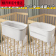 Meng Daixia Nacht Korb hängende Korb auf dem Bett Rack Crib Crib Storage Box Windel Hängende Beutel Babyzimmer Schlafsaalbett graues Gehäuse * 3 + Drei-teiliger Hangkorb * 1 [4