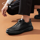 SATCHI men's shoes new fashion swivel buckle casual sneakers for men cowhide comfortable non-slip wear-resistant one-leg business leather shoes for men black-X20462092 40 one size larger than sports shoes