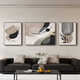Él Jiangong Black, White y Gris Abstract Sofá Fondo de pared Pintura decorativa Sentón Sala de estar Pintura colgante Moderno Tres JD13782 Izquierda y derecha 40*60 Middle 80*60