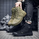 
Moonlight Rabbit Fashion Martin Boots Men's Non-Slip Casual Shoes Wear-resistant Construction Site Light and Comfortable 3522 Jiefang Shoes Labor Protection Hiking Shoes Khaki 40