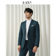 Hany (HANY) Italian reda pure wool suit suit for men dark green formal suit peacock green men's gentleman business suit Konya green peaked collar slim version 48 trousers please contact customer service to select size