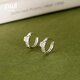 PWL999 Pure Silver Earrings Women's Ear Piercing Earrings 2025 New Niche Design Earrings Micro-embellished Earrings Hot Style Earrings 999 Pure Silver Pair of Earrings
