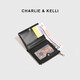 Чарли / Келли Официальный веб-сайт CK Light Luxury Bag Men's Short Simple Simple Wallet Multi-Card Colel Clutch Black