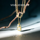 
VIGG lock necklace women's new sweater clavicle chain niche versatile retro pendant accessories lock necklace