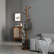 Qiyinge solid wood clothes hanger floor-standing bedroom coat rack living room clothes rack floor-standing clothes hanger household vertical bag rack