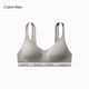 
Calvin Klein underwear women's ck comfortable upper support light sports no steel ring soft support thin pad vest bra QP3271O P7A-Coconut Blue Gray M