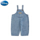 Disney Children's Overalls Spring and Autumn Thin 2024 Baby Big Pocket Jumpsuit Summer Boys and Girls Soft Jeans Blue Overalls 90